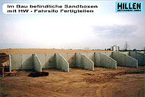 Sandboxen mit HW-Fahrsilo Fertigteilen