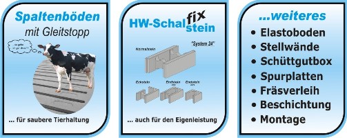 Spaltenbden, HW-Schalfixstein, L-T-Steine ...